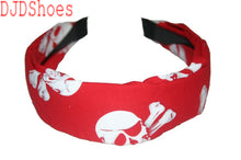 Cargar imagen en el visor de la galería, Cloth Pirate Skull and Crossbones Hair Band (Various Colours)
