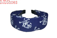 Load image into Gallery viewer, Cloth Pirate Skull and Crossbones Hair Band (Various Colours)
