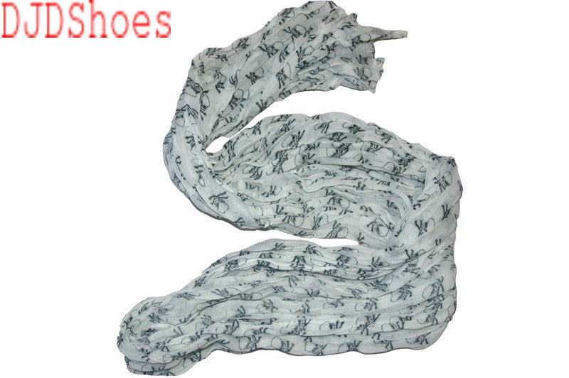 Crinkled Skull and Crossbones Scarf (Various Colours)